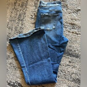 Flying Monkey Distressed Flare Jeans